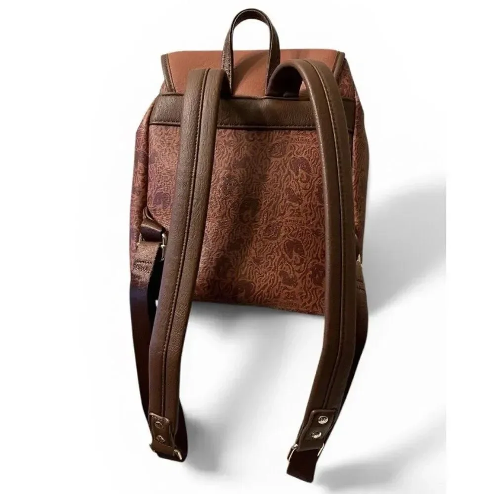 Disney Parks Animal Kingdom 25th Anniversary Loungefly Brown Backpack